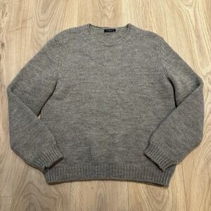Proper Cloth Mens Gray Alpaca And Wool Gray Thick Sweater. US Medium IT 50